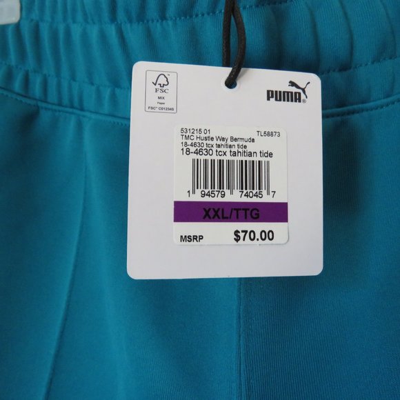 Puma X TMC Hustle Way Bermuda Shorts Teal Green XXL NWT - Picture 7 of 13